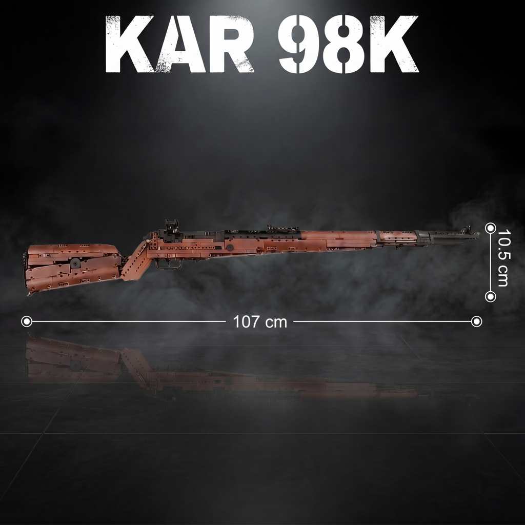 98K — model z klocków ClickBricks, 1117 elementów — detale