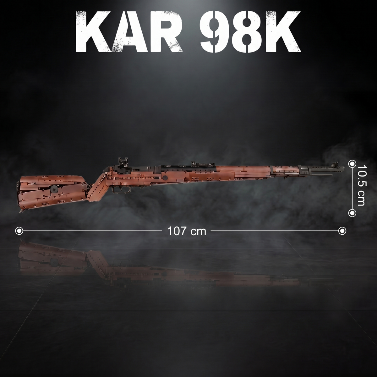 98K — model z klocków ClickBricks, 1117 elementów — detale