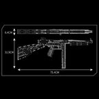 Thompson — model z klocków ClickBricks, 1208 elementów — detale