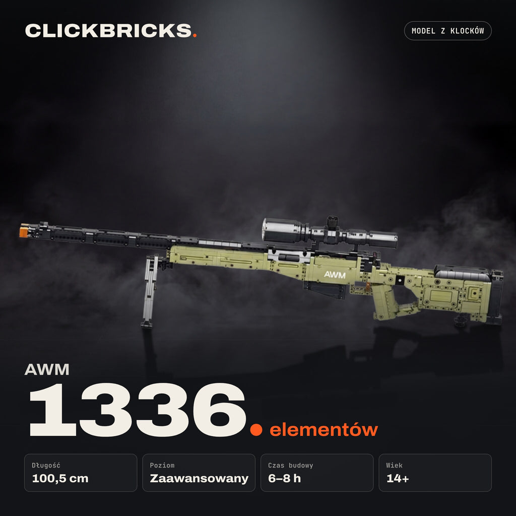 AWM — model z klocków ClickBricks, 1336 elementów — specyfikacja