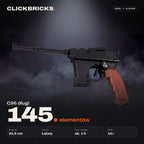 C96 długi — model z klocków ClickBricks, 145 elementów — specyfikacja