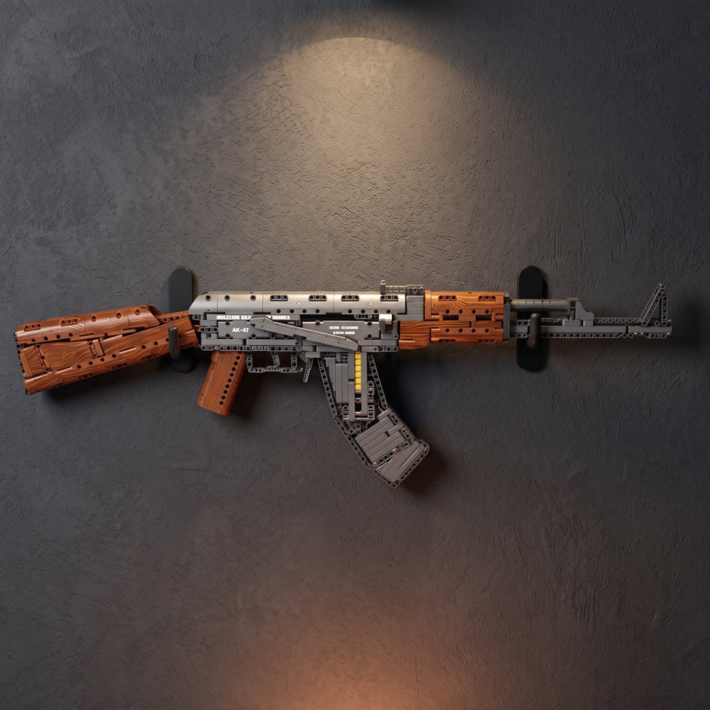 AK — model z klocków ClickBricks, 1238 elementów — na ścianie