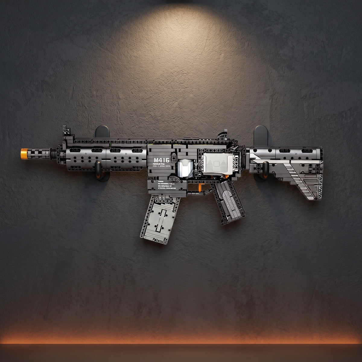 416 — model z klocków ClickBricks, 1188 elementów — na ścianie