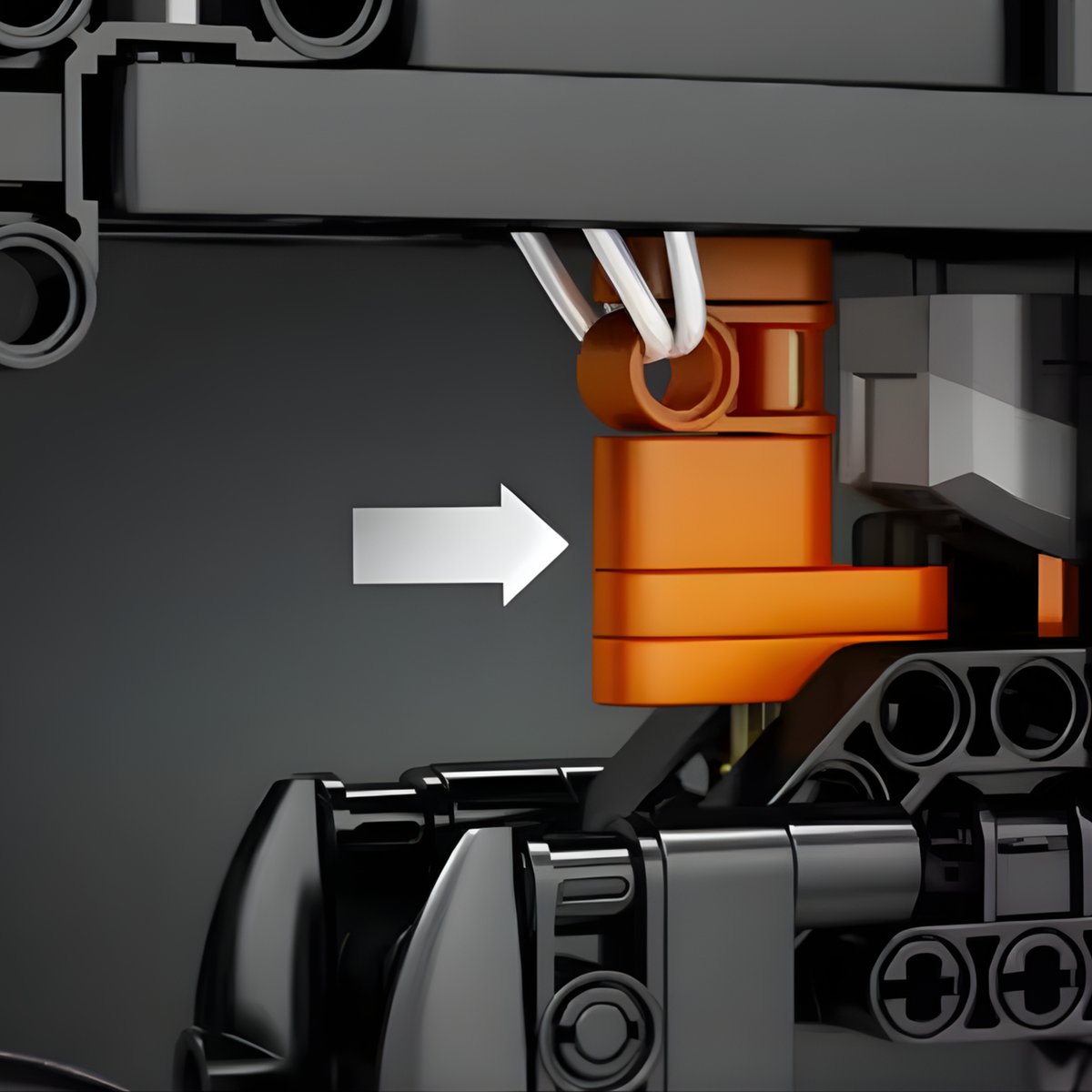 P90 — model z klocków ClickBricks, 1668 elementów — detale